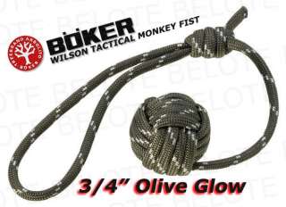 Boker Wilson Tactical OLIVE GLOW Monkey Fist 09WT103  