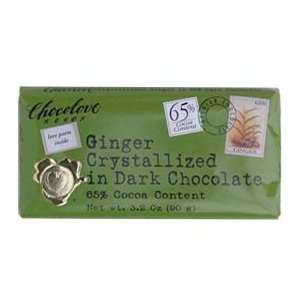  65% Dark Chocolate   with Crystallized Ginger, 12 Units 