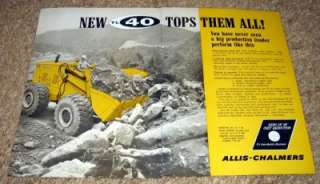 1963 Allis Chalmers TL 40 Loader Tractor Original Ad  