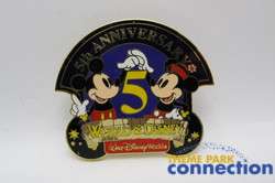 World of Disney 5th Anniversary LE 1500 Mickey & Minnie Pin  