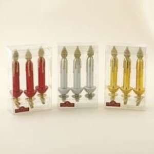  SHATTERPROOF CANDLES 3PC   6 PLASTIC SHATTERPROOF CANDLES 