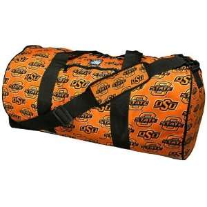   State Cowboys Orange All Over Logo Duffel Bag