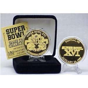   Bengals 24kt Gold Super Bowl XVI Flip Coin