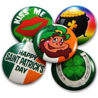  Set of 6 Saint Patricks Day St Pattys Buttons Clothing