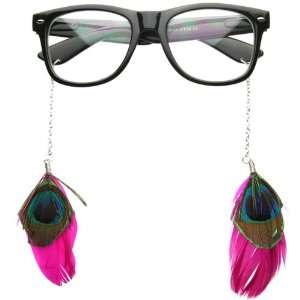  Hipster Cute Peacock Feather Chain Wayfarers Colorful 