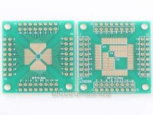 QFP32/44/64 0.8mm pitch to dip gold pcb adapter Board  
