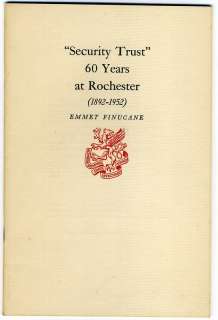 1952 history Security Trust Company ROCHESTER, NEW YORK  