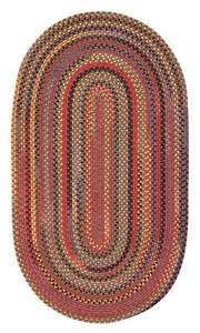 Capel High Rock Braided/Area Throw Rug/Red #550  