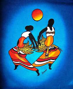 BATIK Two Women Dancers by Kiwanuka East Africa (Kenya+Uganda)  