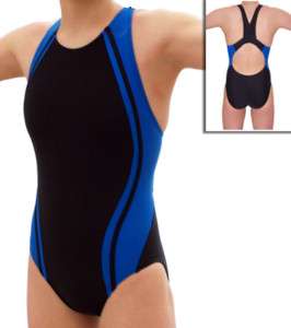 Women Blue Splice Competition Swimsuit Sizes 22   40  