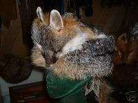 Beautiful Handmade Grey Fox Fur Hat Boone, Crockett  