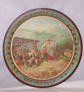 Tin Lithograph Advertising Tray for Jno. T. Barbee & Company 