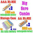 4pcs AA AAA 3000mAh 1800mAh NiMH Rechargeable Battery items in 