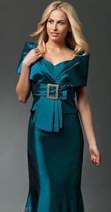 Daymor 1033 Teal Mother of the Bride Dress Formal Gown Size 4 to 20 
