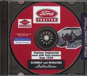 FORD & DEARBORN Tractor Implement Manual on CD ROM  