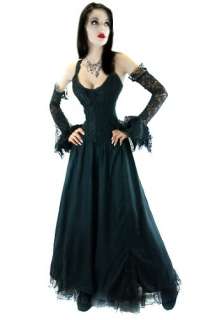 Miederkleid, Gothic, Mieder Kleid Dark Lady Gr. 34 46 103 Schwarz