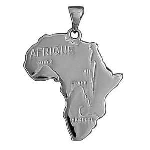 Anhänger Afrika Karte Africa Sterling Silber 925  Schmuck