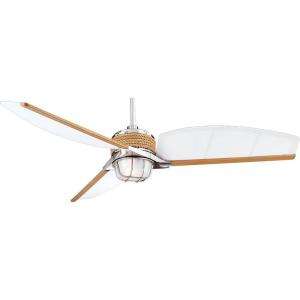 Hampton Bay Escape 68 in. Indoor/Outdoor Brushed Nickel Ceiling Fan 