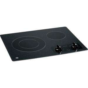 GE 21 In. Smooth Surface Electric Cooktop in Black JP256BMBB at The 