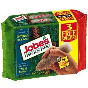 Jobes Evergreen Fertilizer Spikes Pack of 15 01611 