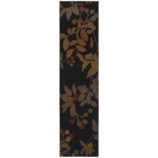   Home Endicott Black 2 ft. x 8 ft. Runner 289744 