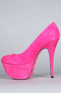 Betsey Johnson The Gemma Shoe in Fuchsia Suede  Karmaloop 