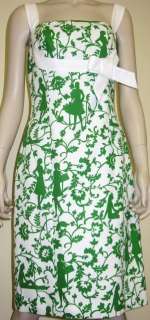 NWT Willi Smith Green Floral Sleeveless Dress sz 4  