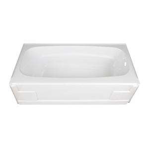 Aqua Glass Divani 5 ft. Right Drain Soaking Tub in White 39414R at The 