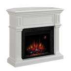 Chimney Free 42 in. White Dual Position Mantel with Remote