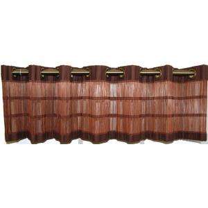 Versailles Home Fashions 72 In. X 12 In. Espresso Bamboo Valance 