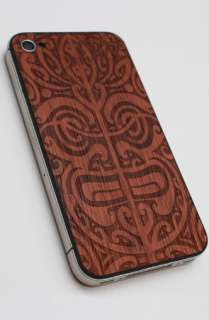 Cukui Clothing Koa Wood Tiki iPhone Back Plate  Karmaloop 