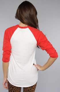 Obey The Cash For Chaos Baseball Tee in Red and White  Karmaloop 