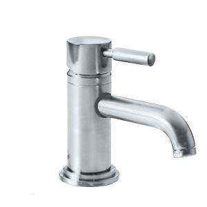 Handle Lavatory Faucet in Brushed Nickel with Small Lever Handle 