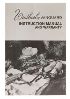 Weatherby Vanguard Rifle Instruction Manual (1978)  