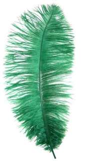 20 PC. EMERALD KELLY OSTRICH DRAB FEATHERS 14 16  