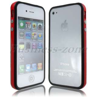 16 Metal Button Hard Silicone TPU Bumper Frame Case Cover For iPhone 