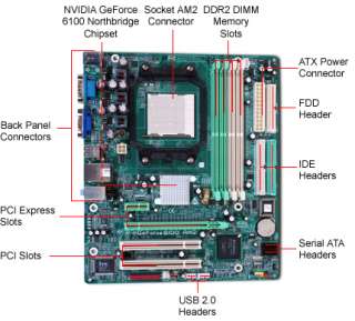 Biostar GeForce 6100 AM2 NVIDIA Socket AM2 Motherboard / Audio 