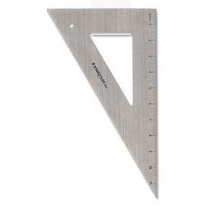 Triangle Protractor, 12 Ruler Edge/60°, Stainless Steel at 