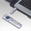 Hiro H50064 3 in 1 2.4GHz WiFi Silver Presenter with Laser Pointer and 