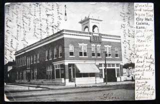 Galena Kansas~1900s CITY HALL ~ Old Street Light  
