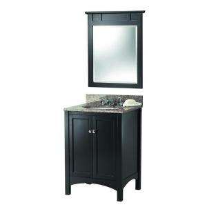 Foremost Haven 25 in. Vanity in Espresso with Napoli Granite Top and 