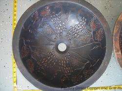 Cast Bronze Bathroom Lav Vessel Copper Sink b 18  