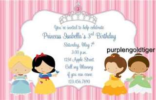 Disney Princess birthday invitation 2 to choose  