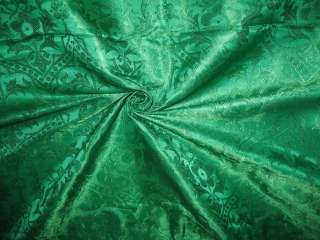 emerald green jacquard brocade vestment fabric  