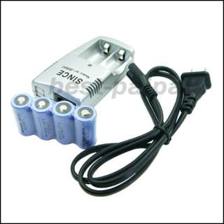 4x CR123A 123A 3.6V Rechargeable Battery +Charger 32  