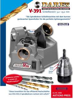 Bohrerschleifmaschine Darex V 391 für Bohrer ø3,0 19 mm  