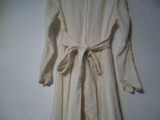 Gunne Sax Ivory White Cream Vintage Lace Crochet Wedding Dress Prarie 