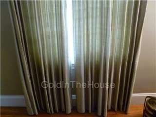   Pleated Fully Lined Custom SILK CURTAINS / DRAPES (2 panels) 34w x 91h