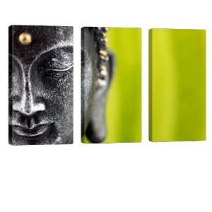 Green Buddha Bilder von GALVII   Edler Kunstdruck auf echter Leinwand 