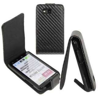 Motorola Defy ME525 Carbon Case Leder Etui Tasche  